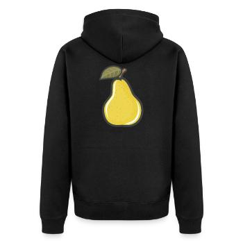 poire - Veste à capuche bio Premium Unisexe - noir - Dos - Nico (187cm)