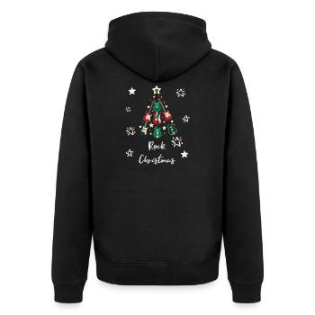 Rock Christmas Rock Fir Tree Xmas Tree Musique - Veste à capuche bio Premium Unisexe - noir - Dos - Nico (187cm)