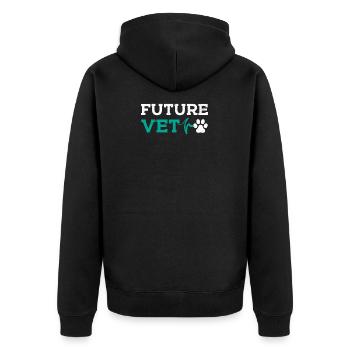 Veterinary School Future Vet ... Vet - Unisex Premium Organic Zip Hoodie - black - Back - Nico (187cm)