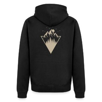 Montagne moderne - Veste à capuche bio Premium Unisexe - noir - Dos - Nico (187cm)