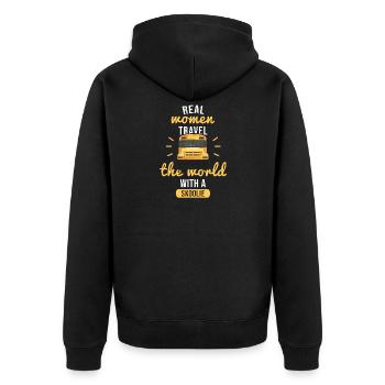 Conception de Skoolie pour votre femme ou petite amie - Veste à capuche bio Premium Unisexe - noir - Dos - Nico (187cm)