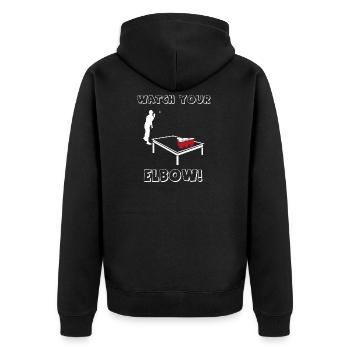 Beerpong beer pong party drinking game festival celebration - Unisex Premium Organic Zip Hoodie - black - Back - Nico (187cm)