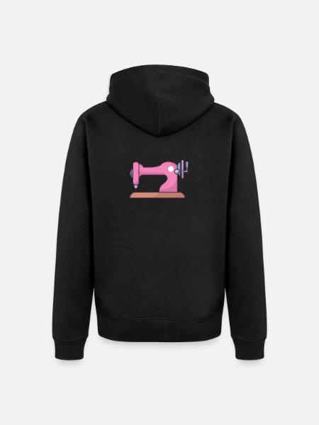 Sewing machine - Unisex Premium Organic Zip Hoodie - black