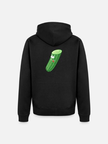 Concombre drôle - Veste à capuche bio Premium Unisexe - noir