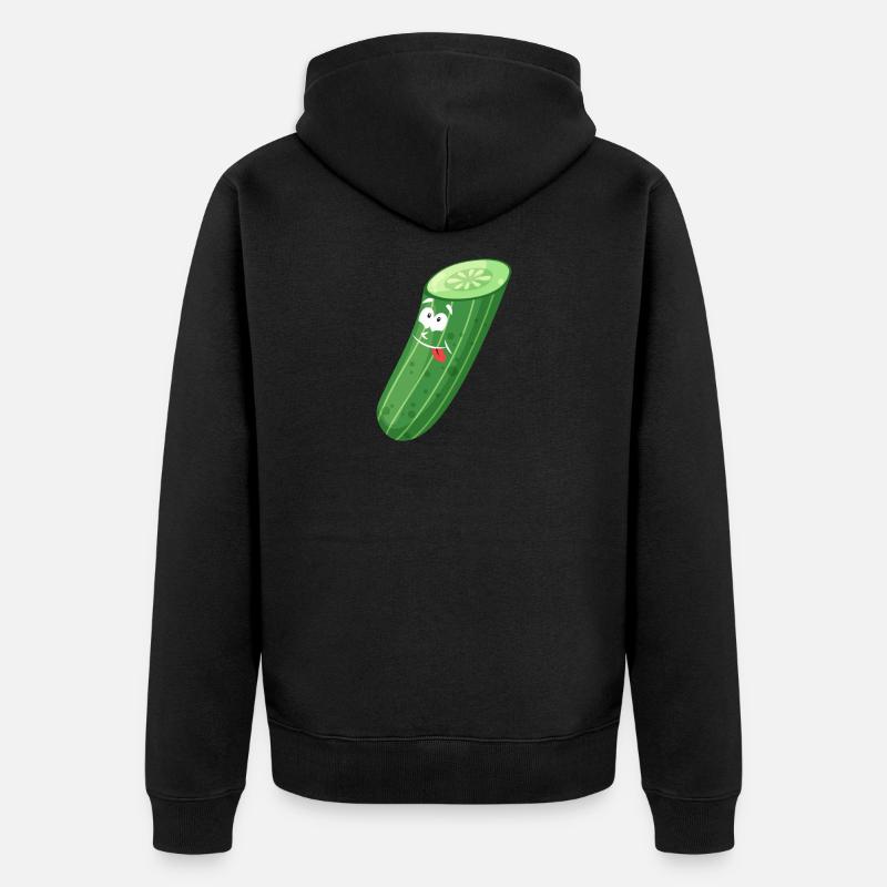 Concombre drôle - Veste à capuche bio Premium Unisexe - noir