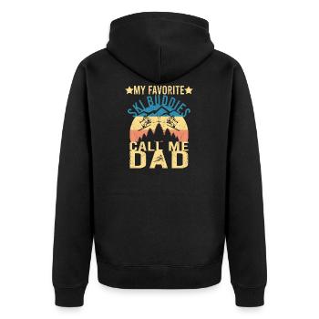 My Favorite Ski Buddies Call Me Dad Dad Skier - Unisex Premium Organic Zip Hoodie - black - Back - Nico (187cm)