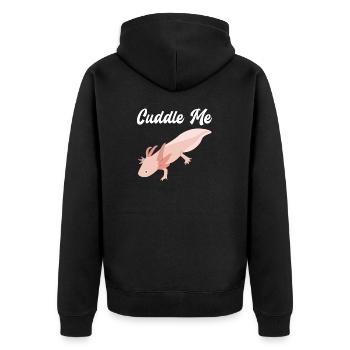 Aquarium Axolotl Lurch Amphibian Water Cuddle me - Veste à capuche bio Premium Unisexe - noir - Dos - Nico (187cm)