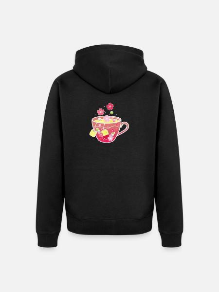 Sakura flowers Japanese teacher gift - Unisex Premium Organic Zip Hoodie - black