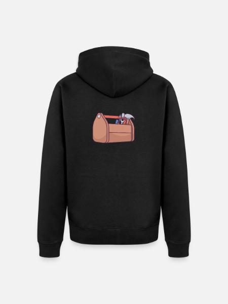 Toolbox - Unisex Premium Organic Zip Hoodie - black