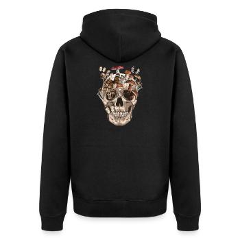 Champignon DNA Shirt Psychedelic Trippy LSD Mushrooms - Veste à capuche bio Premium Unisexe - noir - Dos - Nico (187cm)