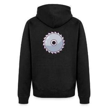 Scie circulaire - Veste à capuche bio Premium Unisexe - noir - Dos - Nico (187cm)
