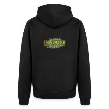 Engineer - Engineer - Unisex Premium Organic Zip Hoodie - black - Back - Nico (187cm)