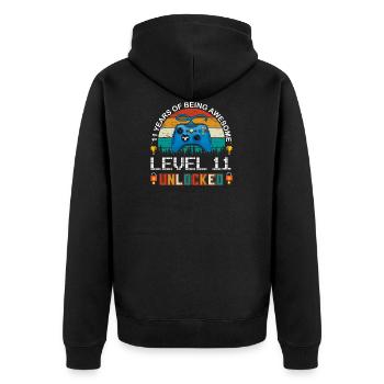 11e anniversaire Gamer Gamer Gift Controller - Veste à capuche bio Premium Unisexe - noir - Dos - Nico (187cm)