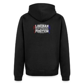 American Football Quarterback Touchdown - Unisex Premium Bio Zip Hoodie - Schwarz - Hinten - Nico (187cm)