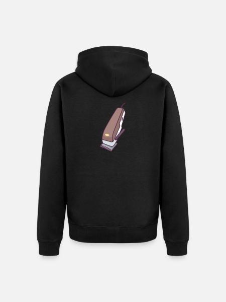 Shaver - Unisex Premium Organic Zip Hoodie - black