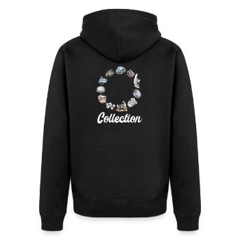 Minéraux pierres géologie collecteur minéral géologue - Veste à capuche bio Premium Unisexe - noir - Dos - Nico (187cm)