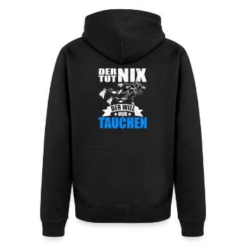 Plonger, il ne fait rien, il veut juste plonger - Veste à capuche bio Premium Unisexe - noir - Dos - Nico (187cm)