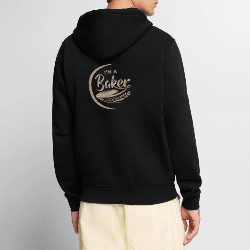 Baker baker baking bakery bakery gift Unisex Premium Organic Zip Hoodie