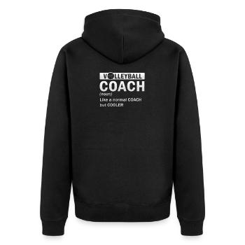 Cadeau d'entraîneur de volleyball comme un entraîneur normal mais - Veste à capuche bio Premium Unisexe - noir - Dos - Nico (187cm)