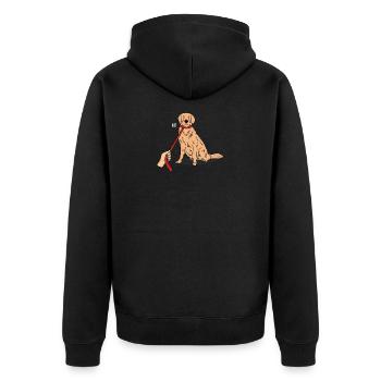 drôle non - golden retriever - Veste à capuche bio Premium Unisexe - noir - Dos - Nico (187cm)