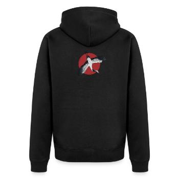 Asie japon chine art japonais oiseaux - Veste à capuche bio Premium Unisexe - noir - Dos - Nico (187cm)