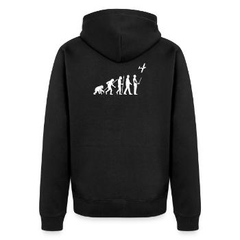 Rc Airplane Fixed Wing Fpv Funny Evolution - Unisex Premium Bio Zip Hoodie - Schwarz - Hinten - Nico (187cm)