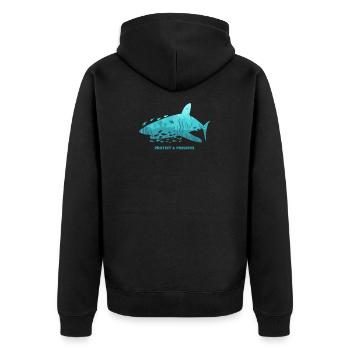 Requins Hai Conservation des espèces Conservation de la nature Idée de protection des animaux - Veste à capuche bio Premium Unisexe - noir - Dos - Nico (187cm)