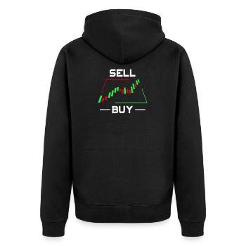 Marché boursier Trader Candlestick Chart Trading Gift - Veste à capuche bio Premium Unisexe - noir - Dos - Nico (187cm)