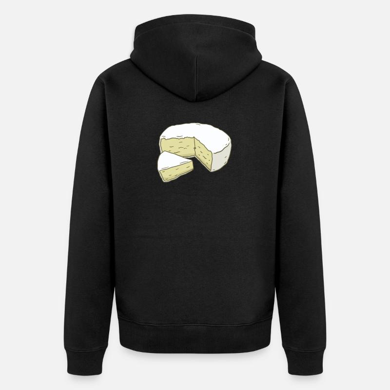 fromage brie - Veste à capuche bio Premium Unisexe - noir