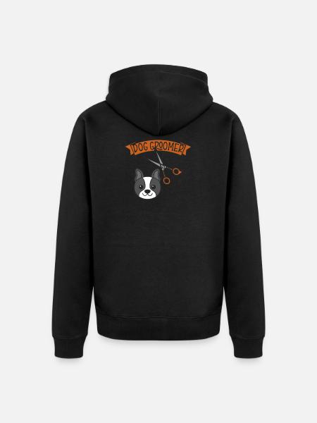 Dog Groomer - Unisex Premium Organic Zip Hoodie - black