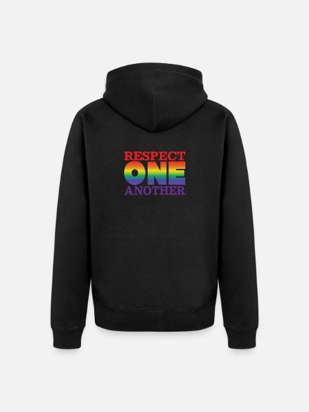 Gay Love Gay Gay Pride Gave Pride - Premium økologisk unisex-hættejakke - sort
