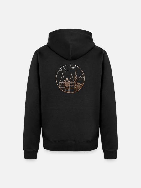 Lübeck - Unisex Premium Organic Zip Hoodie - black