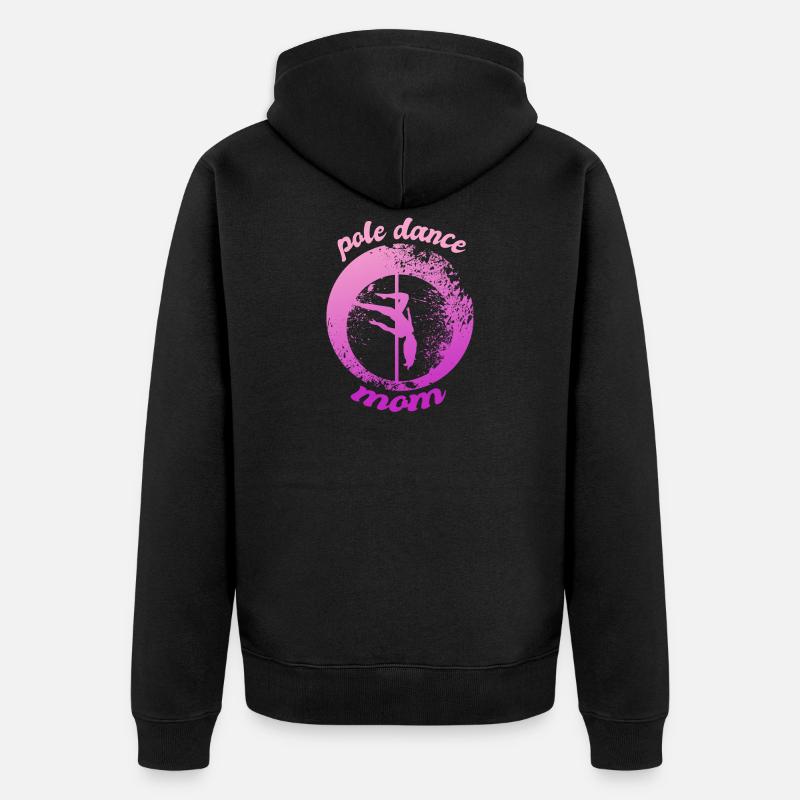 Pole dance mom - Unisex Premium Bio Zip Hoodie - Schwarz