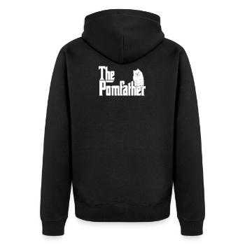 Pomfather Pom Father Funny Dog Dad Pomeranian - Premium økologisk unisex-hættejakke - sort - Bagpå - Nico (187cm)