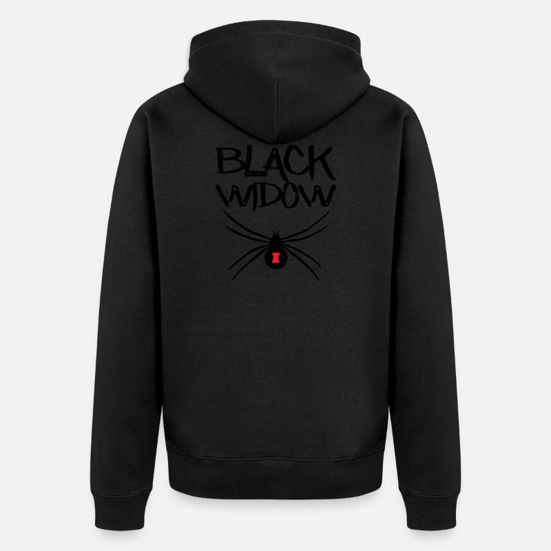 Black Widow Black Widow Araignée - Veste à capuche bio Premium Unisexe - noir