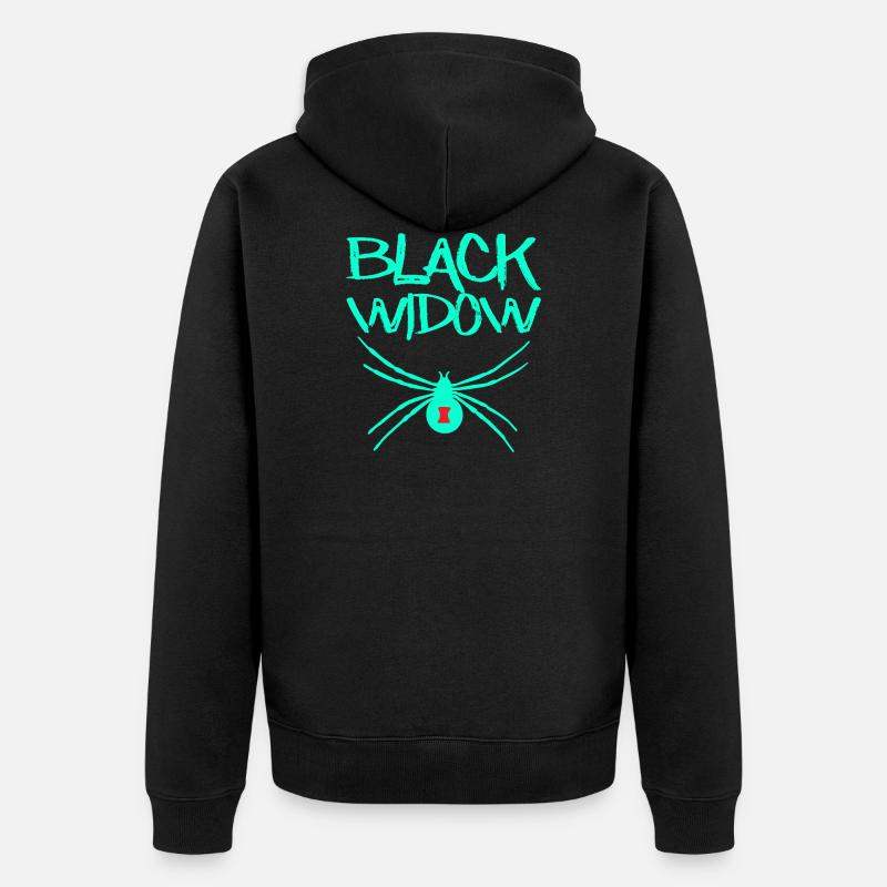 Black Widow Black Widow Araignée - Veste à capuche bio Premium Unisexe - noir