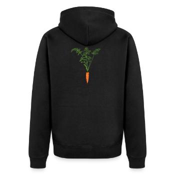 Cadeau de jardin de plantes vintage rétro carotte légume - Veste à capuche bio Premium Unisexe - noir - Dos - Nico (187cm)