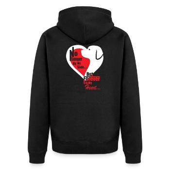 Non plus à mes côtés - mais pour toujours dans mon cœur - Veste à capuche bio Premium Unisexe - noir - Dos - Nico (187cm)