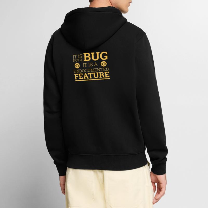 "Not a Bug" | Programmer, Programmierer Unisex Premium Bio Zip Hoodie