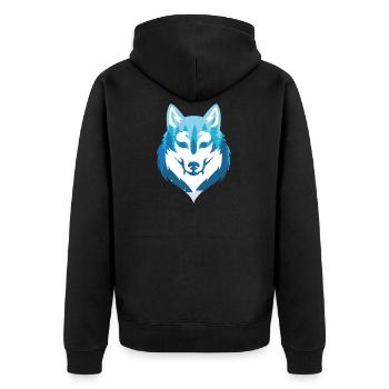 chien loups meute animaux forêt contes chasseurs - Veste à capuche bio Premium Unisexe - noir - Dos - Nico (187cm)