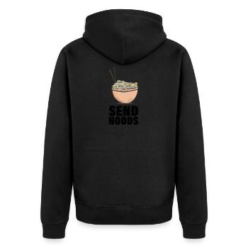 Pasta Pasta Ramen Noodle Lover Gift - Unisex Premium Organic Zip Hoodie - black - Back - Nico (187cm)