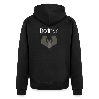 Pyjama pyjama de nuit Bedman Bat - Veste à capuche bio Premium Unisexe - noir - Dos - Nico (187cm)