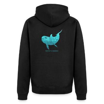 Les dauphins Dauphins Protection des espèces Protection de la nature Protection des animaux - Veste à capuche bio Premium Unisexe - noir - Dos - Nico (187cm)