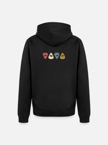 Fly fishing hook - Unisex Premium Organic Zip Hoodie - black