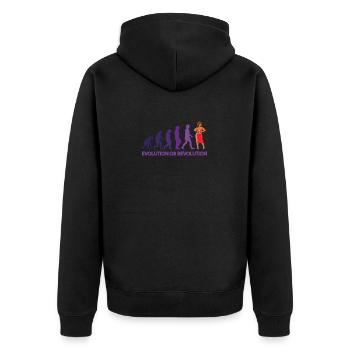Evolution ou révolution de la drag queen - Veste à capuche bio Premium Unisexe - noir - Dos - Nico (187cm)