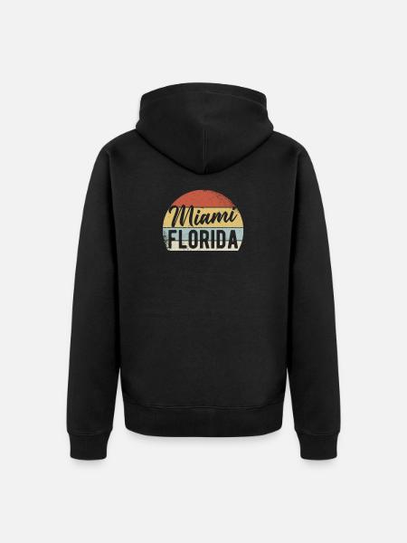 Miami Florida usa miami - Unisex Premium Organic Zip Hoodie - black