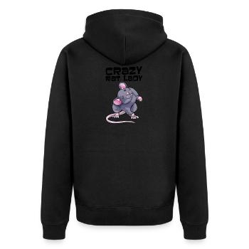 Rat rats mouse owner pet rodent - Unisex Premium Organic Zip Hoodie - black - Back - Nico (187cm)