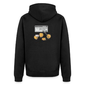 Delete Cookies Funny Internet Meme Browser - Unisex Premium Organic Zip Hoodie - black - Back - Nico (187cm)