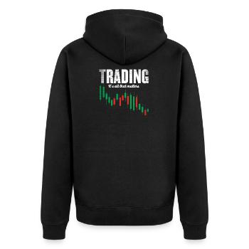Day trading - trading - Veste à capuche bio Premium Unisexe - noir - Dos - Nico (187cm)