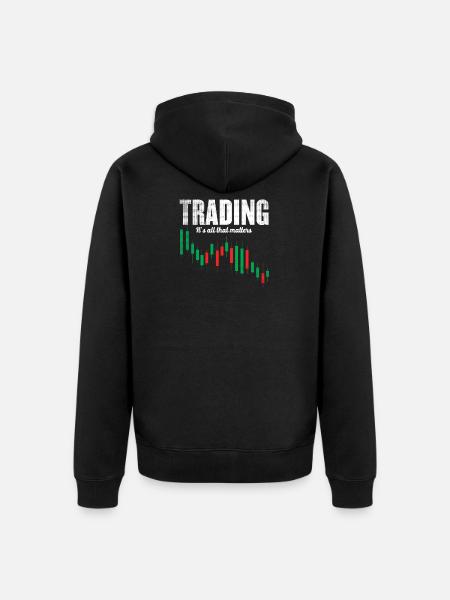 Day trading - trading - Unisex Premium Organic Zip Hoodie - black